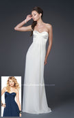 Picture of: Strapless Prom Gown with Satin Bust and Chiffon Skirt in White, Style: 14589, Main Picture