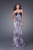 Picture of: Strapless Prom Gown with Two Strap Back in Purple, Style: 15059, Main Picture