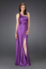 Picture of: One Shoulder Gown with Beading and Pleated Bodice in Purple, Style: 15158, Main Picture