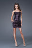 Picture of: Fully Sequined Short Tube Sweetheart Neckline Dress in Purple, Style: 15850, Main Picture