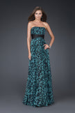 Picture of: Strapless Chiffon Prom Gown with Empire Waistband in Multi, Style: 15914, Detail Picture 1
