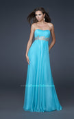Picture of: Strapless Empire Waist Gown with Detailed Waistband in Black, Style: 15986, Detail Picture 1