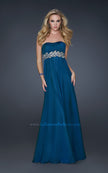 Picture of: Strapless Empire Waist Gown with Detailed Waistband in Nude, Style: 15986, Detail Picture 4
