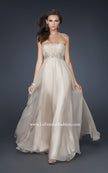 Picture of: Strapless Empire Waist Gown with Detailed Waistband in Aqua, Style: 15986, Detail Picture 5