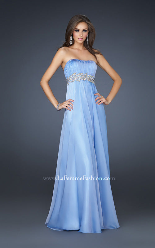 Picture of: Strapless Empire Waist Gown with Detailed Waistband in Red, Style: 15986, Detail Picture 7