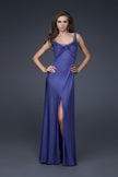 Picture of: Round Neckline Jersey Gown with Beaded Straps in Purple, Style: 16021, Main Picture