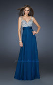 Picture of: Jewel Encrusted Prom Gown with A-line Skirt in Orange, Style: 16802, Detail Picture 8