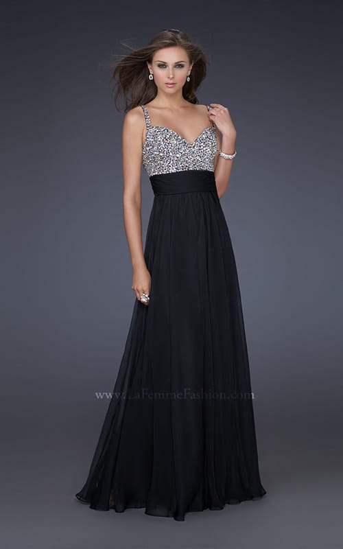 Picture of: Jewel Encrusted Prom Gown with A-line Skirt in Aqua, Style: 16802, Detail Picture 10