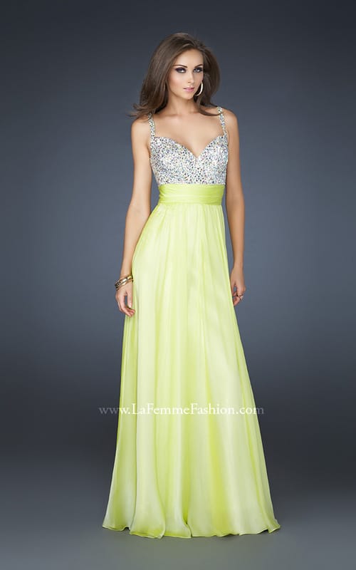 Picture of: Jewel Encrusted Prom Gown with A-line Skirt in Red, Style: 16802, Detail Picture 11