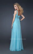 Picture of: Pleated Goddess Inspired Prom Dress with Beading in Blue, Style: 17476, Detail Picture 2