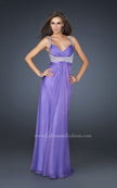 Picture of: Glam Chiffon Prom Gown with Embellished Waistband in Purple, Style: 17543, Main Picture