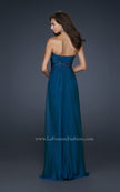 Picture of: Lightly Beaded Sweetheart Top Prom Dress with Full Skirt in Blue, Style: 17581, Back Picture