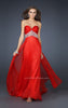 Picture of: Sweetheart Neck Long Gown with Intricate Beading in Red, Style: 17602, Main Picture