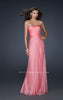 Picture of: Long Chiffon Prom Dress with Open Back and Beading in Orange, Style: 17651, Main Picture