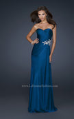 Picture of: Chiffon Prom Dress with Sweetheart Neckline and Pleats in Blue, Style: 17740, Main Picture