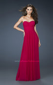 Picture of: Strapless Net Gown with Ruched Bodice and Weaving in Pink, Style: 18164, Main Picture