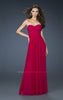 Picture of: Strapless Net Gown with Ruched Bodice and Weaving in Pink, Style: 18164, Main Picture