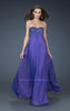 Picture of: Embellished Chiffon Prom Gown with Intricate Beading in Purple, Style: 18216, Main Picture