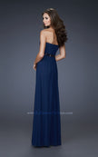 Picture of: Chic Net Prom Dress with Belted Empire Waist in Blue, Style: 18257, Back Picture