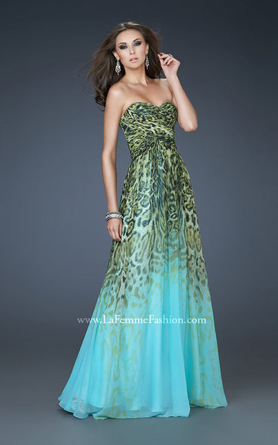 Picture of: Animal Print Ombre Dress with Sweetheart Neckline in Print, Style: 18293, Main Picture