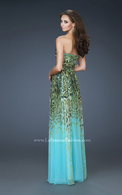 Picture of: Animal Print Ombre Dress with Sweetheart Neckline in Print, Style: 18293, Back Picture