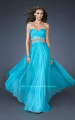 Picture of: A-line Long Prom Dress with Iridescent Stones in Blue, Style: 18482, Main Picture