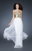 Picture of: Beaded Bodice Long Prom Dress with Sweetheart Neck in White, Style: 18626, Main Picture