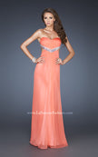 Picture of: Glam Chiffon Prom Dress with Sweetheart Neck and Beads in Orange, Style: 18796, Main Picture