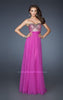 Picture of: Long Chiffon Prom Dress with Embellished Bodice in Pink, Style: 18897, Main Picture