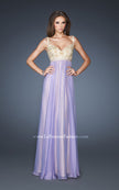 Picture of: Long Chiffon Prom Dress with Embellished Bodice in Purple, Style: 18990, Main Picture