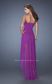 Picture of: High Low Strapless Prom Dress with a Drop Waist in Purple, Style: 19447, Back Picture