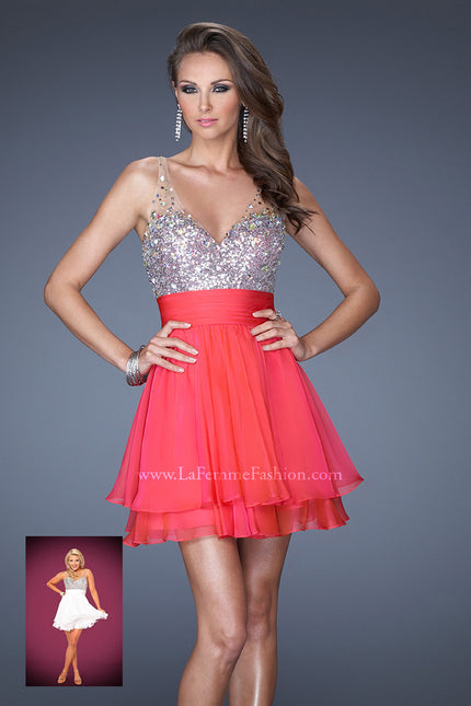 Picture of: Short Prom Dress with Intricately Embellished Bodice in Pink, Style: 19469, Main Picture