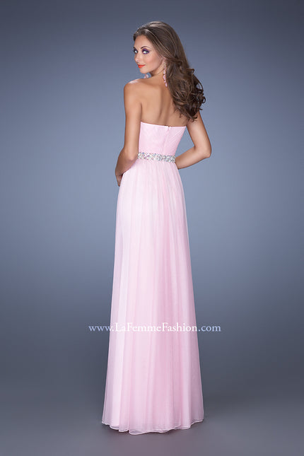 Picture of: Long Strapless Prom Dress with Sweetheart Bodice in Pink, Style: 19796, Back Picture
