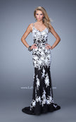 Picture of: Mermaid Style Prom Dress with Thin Straps and Train in White, Style: 19835, Detail Picture 3