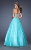 Picture of: Ball Gown with Full Tulle Skirt and Sweetheart Neckline in Blue, Style: 19940, Back Picture