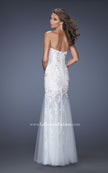 Picture of: Sweetheart Trumpet Gown with Sheer Lace Skirt in White, Style: 19963, Back Picture