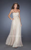 Picture of: Ling Empire Waist Prom Dress with Pleated Bodice in Nude, Style: 19996, Detail Picture 2