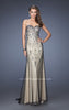 Picture of: Long Prom Dress with Beading and Jewels in Nude, Style: 20080, Main Picture