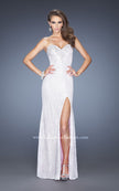 Picture of: Lace Prom Dress with Sweetheart Neckline and Side Slit in White, Style: 20165, Main Picture