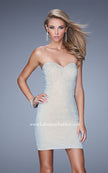 Picture of: Embellished Cocktail Dress with Detachable Chiffon Skirt in Blue, Style: 20446, Detail Picture 3