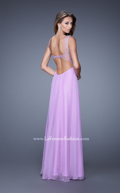 Picture of: Sweetheart Chiffon Prom Dress with Embellishments in Purple, Style: 20678, Back Picture