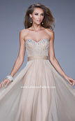 Picture of: Vintage Inspired Strapless Prom Dress with Embellishments in Nude, Style: 20708, Detail Picture 1