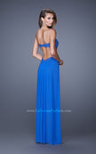Picture of: Jewel Lace Bodice Long Net Jersey Prom Dress in Blue, Style: 20733, Back Picture