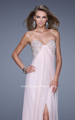 Picture of: Strapless Chiffon Dress with Embellished Back Straps in Pink, Style: 20784, Detail Picture 7
