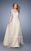Picture of: Chiffon Prom Dress with Sweetheart Neckline and Pearls in Nude, Style: 20952, Detail Picture 3