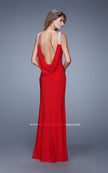 Picture of: Chic Dress with Rhinestone Straps and Scoop Back in Red, Style: 21045, Back Picture