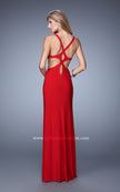 Picture of: Alluring Long Prom Dress with Side Cut Outs and Slit in Red, Style: 21175, Back Picture