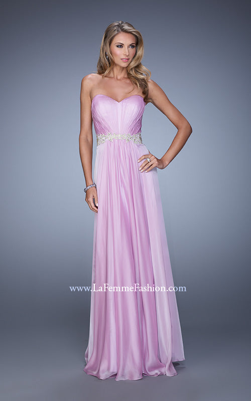 Picture of: Elegant Long Prom Dress with Beaded Embroidery in Purple, Style: 21177, Detail Picture 2