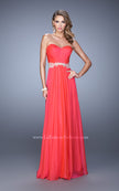 Picture of: Elegant Long Prom Dress with Beaded Embroidery in Red, Style: 21177, Detail Picture 4