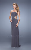 Picture of: Rhinestone Glamorous Prom Dress with Cut Outs in Gray, Style: 21197, Detail Picture 2